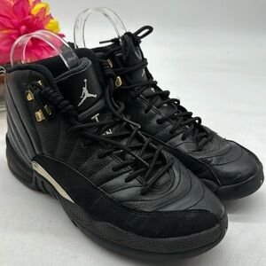 Nike Boys Air Jordan 12 153265-013 Black Basketball Sneakers Size 5Y SNK5003G